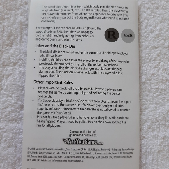 Egyptian Rat Screw Card Game Ages 8+ - Picture 7 of 7